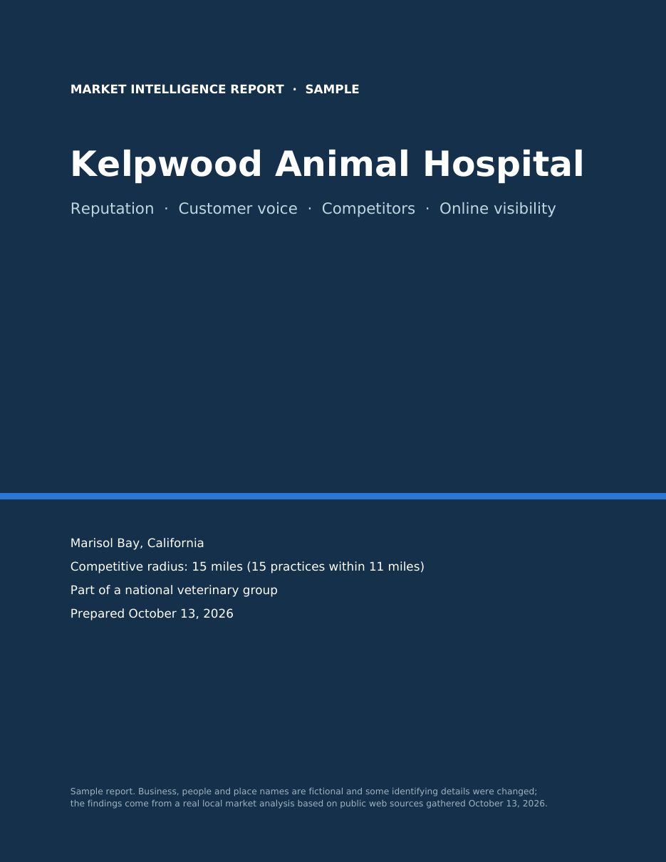 Cover page of the sample Market Intelligence Report